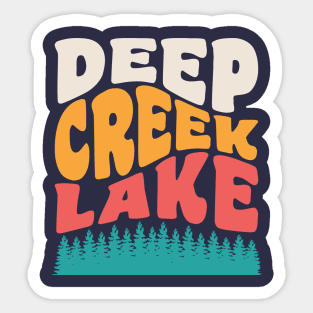 Deep Creek Lake State Park Maryland Vintage Typography Sticker